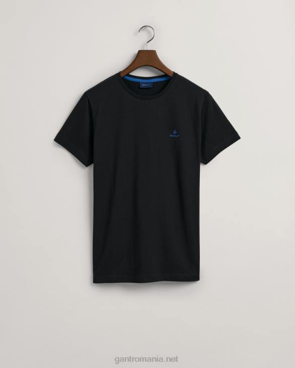 tricou cu logo contrast 888T155 negru GANT bărbați