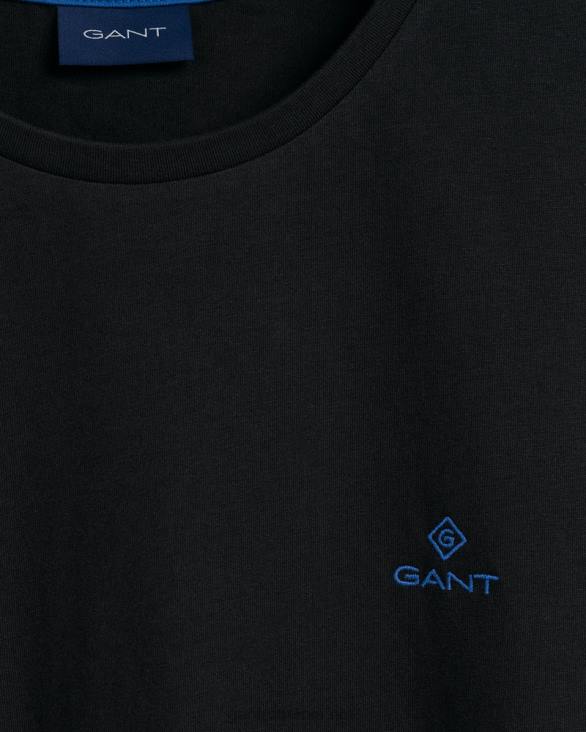 tricou cu logo contrast 888T155 negru GANT bărbați