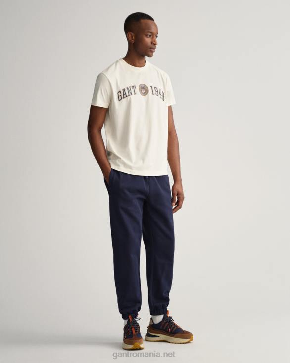 tricou cu scut cu creasta 888T160 cremă GANT bărbați