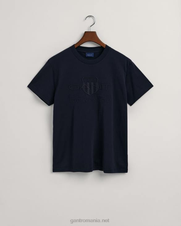 tricou cu scut de arhivă tonal 888T149 albastru de seară GANT bărbați