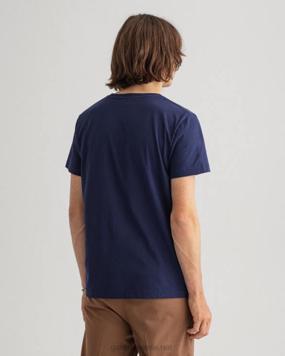 tricou cu scutul de arhivă 888T141 albastru de seară GANT bărbați