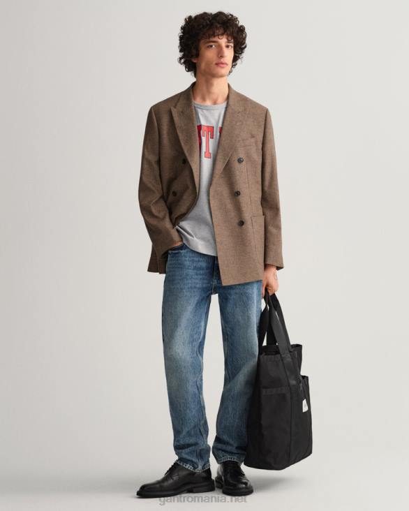 tricou grafic SUA 888T169 melange gri GANT bărbați