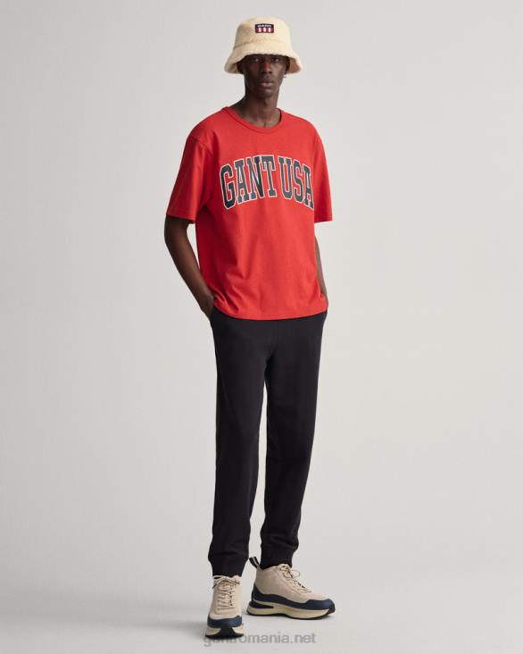 tricou grafic SUA 888T170 rosu rubin GANT bărbați