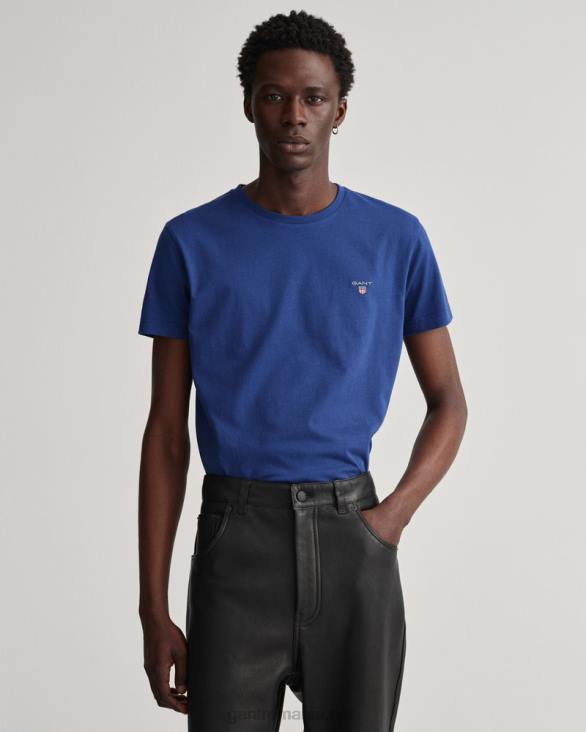 tricou original 888T135 albastru inchis GANT bărbați