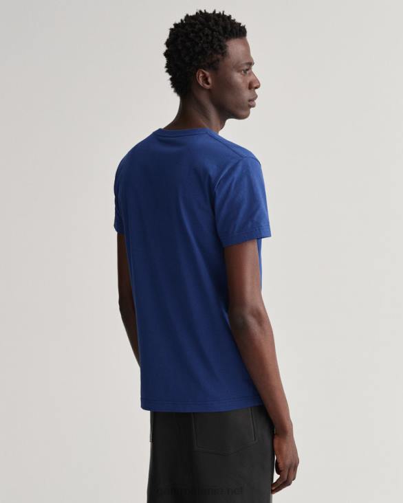 tricou original 888T135 albastru inchis GANT bărbați