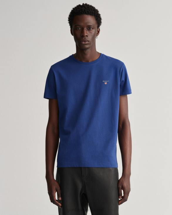 tricou original 888T135 albastru inchis GANT bărbați