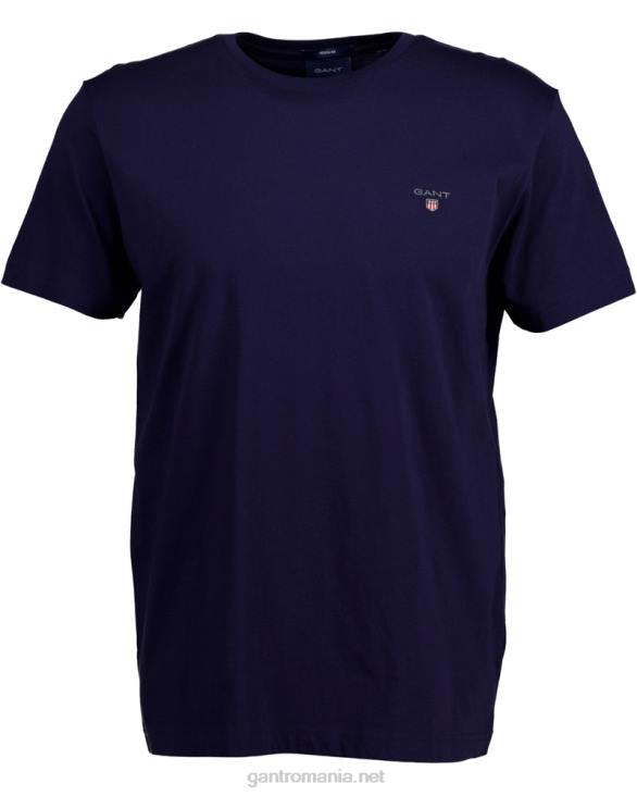 tricou original 888T143 albastru de seară GANT bărbați