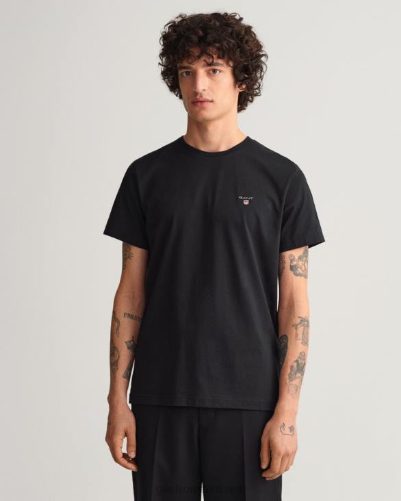 tricou original 888T153 negru GANT bărbați