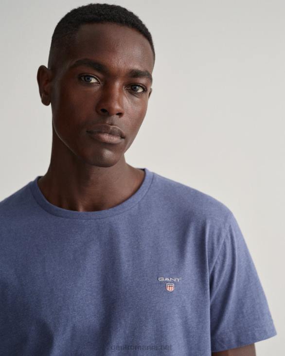 tricou original 888T182 blugi inchisi albastru melange GANT bărbați