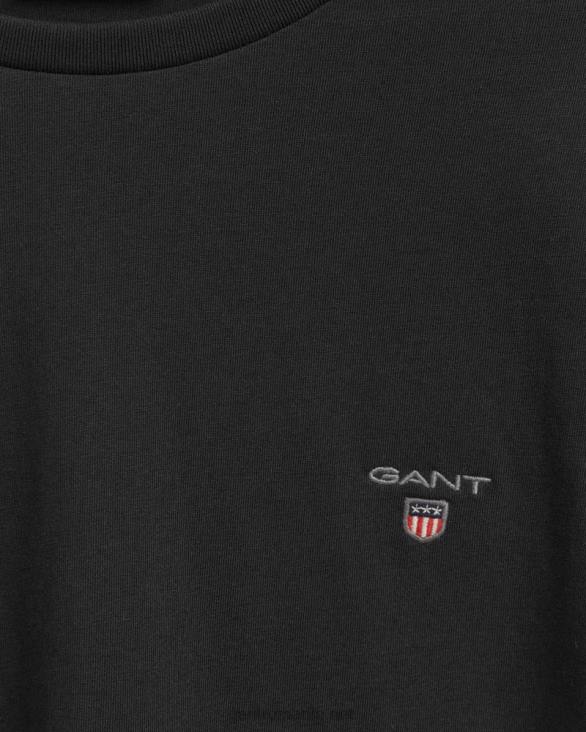 tricou original cu maneca lunga 888T168 negru GANT bărbați