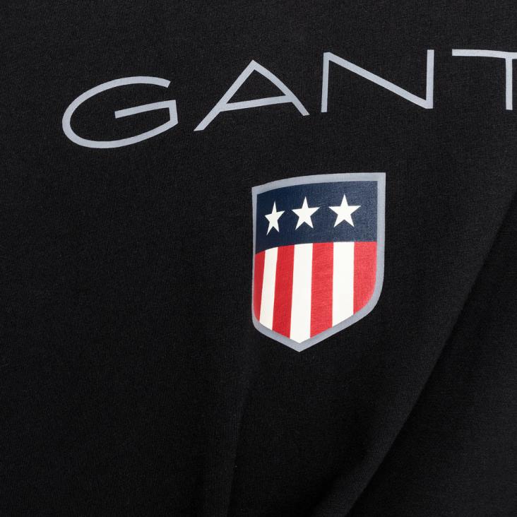 tricou scut cu maneca lunga 888T146 negru GANT bărbați