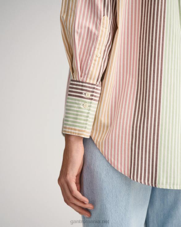 cămașă cu mai multe dungi cu potrivire relaxată 888T589 multicolor GANT femei