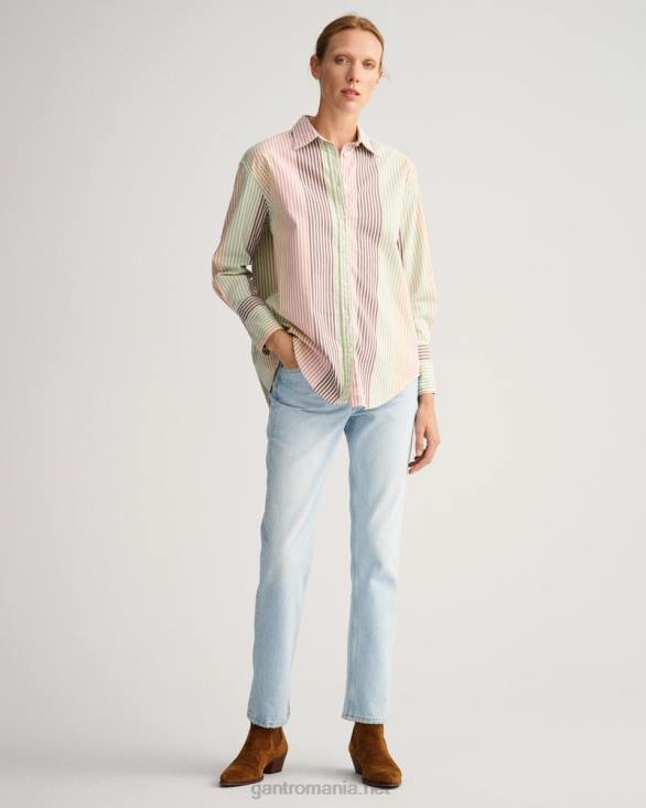 cămașă cu mai multe dungi cu potrivire relaxată 888T589 multicolor GANT femei