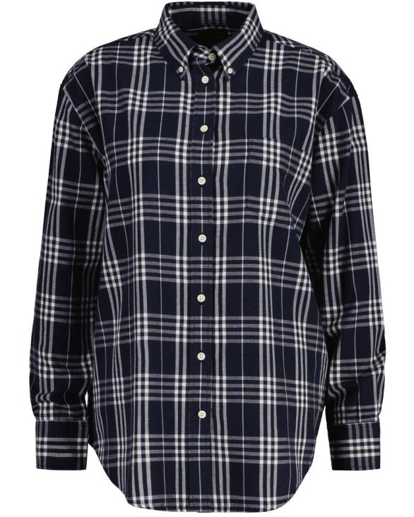 cămașă de flanel în carouri cu croială relaxată 888T581 albastru de seară GANT femei