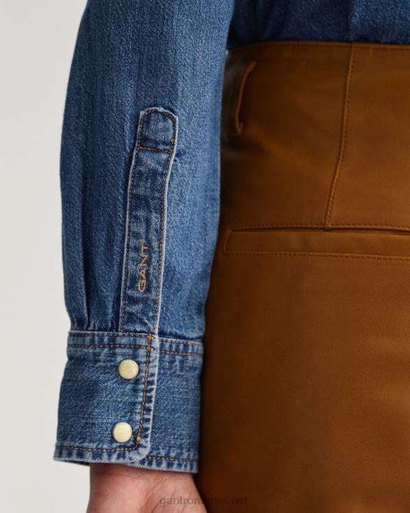 cămașă din denim cu potrivire normală 888T584 indigo GANT femei