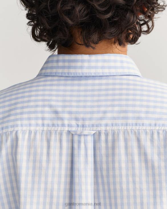 cămașă din pânză vichy cu potrivire obișnuită 888T597 hamptons albastru GANT femei