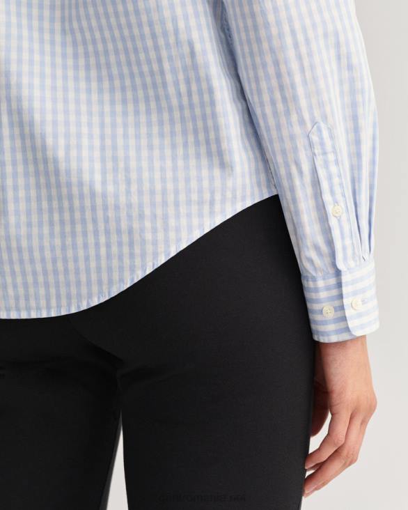cămașă din pânză vichy cu potrivire obișnuită 888T597 hamptons albastru GANT femei