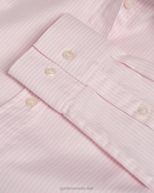 cămașă oxford stretch cu dungi banker 888T596 roz deschis GANT femei
