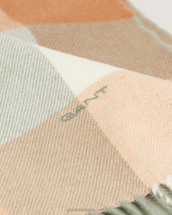 eșarfă multi check 888T786 verde de eucalipt GANT femei