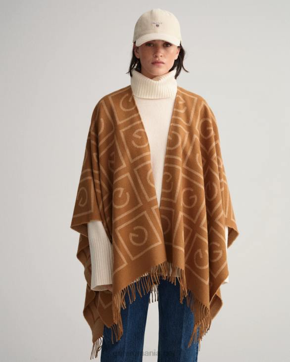 icon g poncho 888T785 bej caramel GANT femei