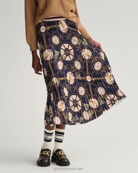 fustă plisată american luxe 888T649 albastru de seară GANT femei