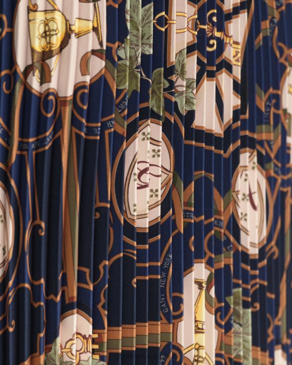 fustă plisată american luxe 888T649 albastru de seară GANT femei