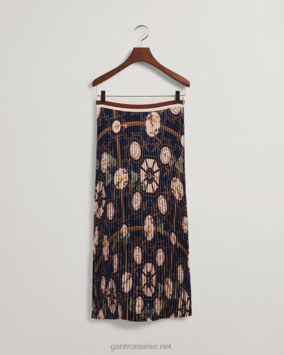 fustă plisată american luxe 888T649 albastru de seară GANT femei