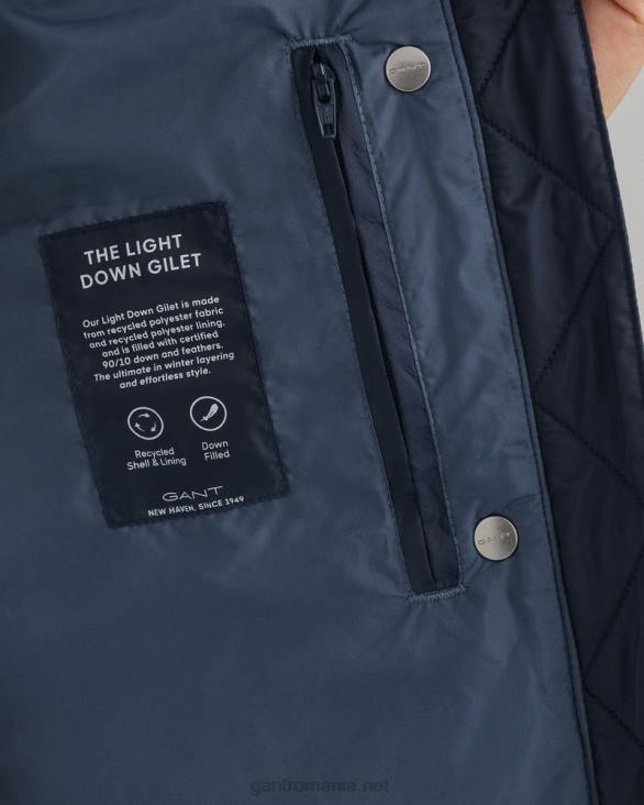 gilet de jos lejer 888T759 albastru de seară GANT femei