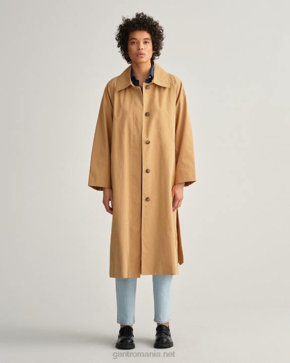 haină auto din amestec de bumbac 888T753 bej caramel GANT femei