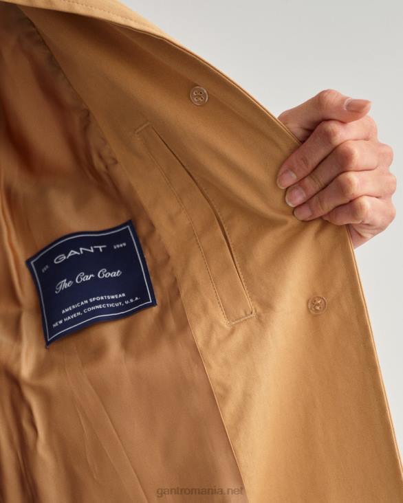 haină auto din amestec de bumbac 888T753 bej caramel GANT femei