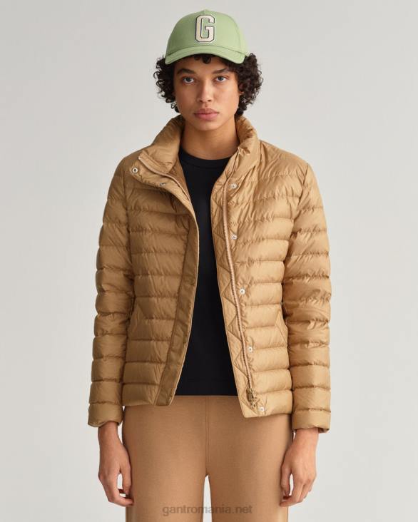 jachetă de puf lejeră 888T760 kaki cald GANT femei