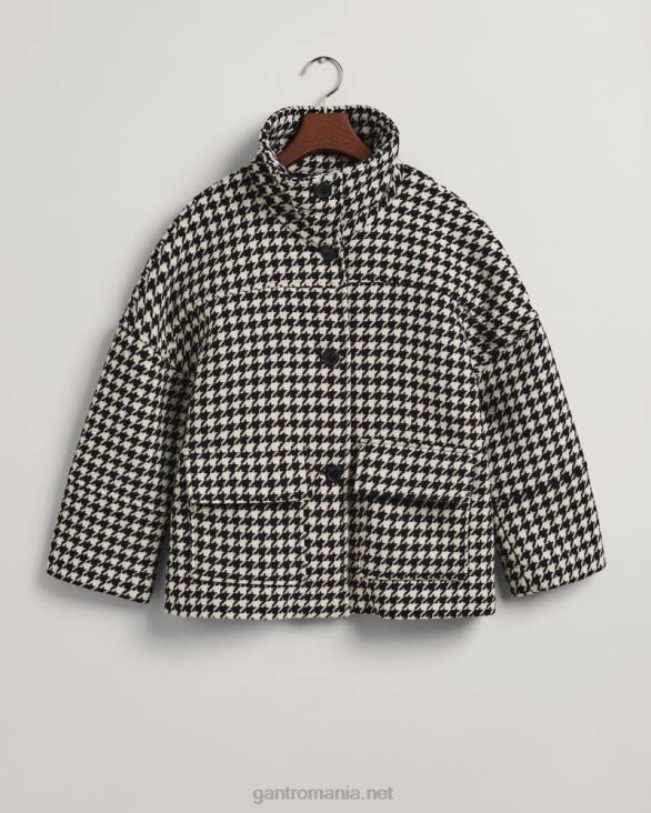 jachetă tăiată din picioare de găin 888T751 negru de abanos GANT femei