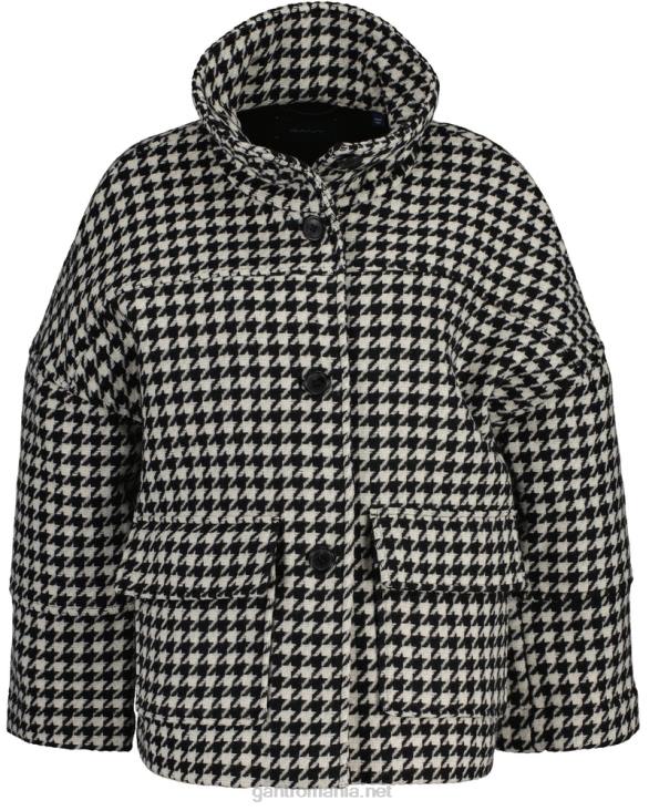 jachetă tăiată din picioare de găin 888T751 negru de abanos GANT femei