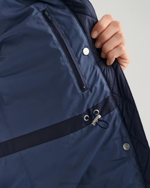 palton lejer din puf 888T762 albastru de seară GANT femei