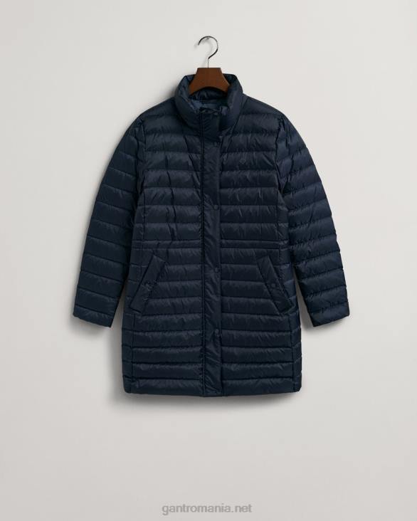 palton lejer din puf 888T762 albastru de seară GANT femei