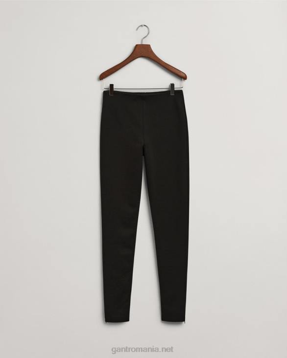 jambiere din jerse cu fermoar lateral 888T739 negru de abanos GANT femei