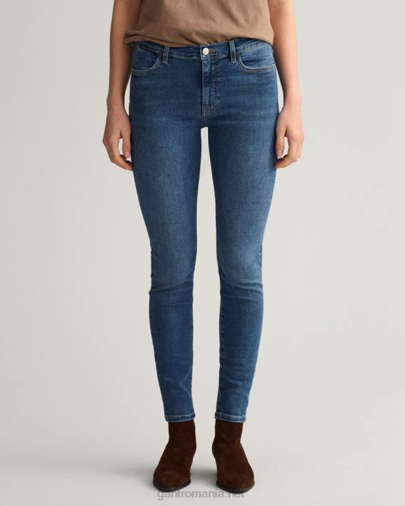 nella blugi skinny indigo travel 888T743 albastru mijlociu purtat în GANT femei