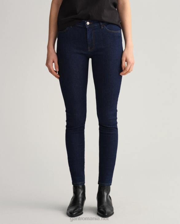 nella blugi skinny indigo travel 888T747 albastru inchis GANT femei
