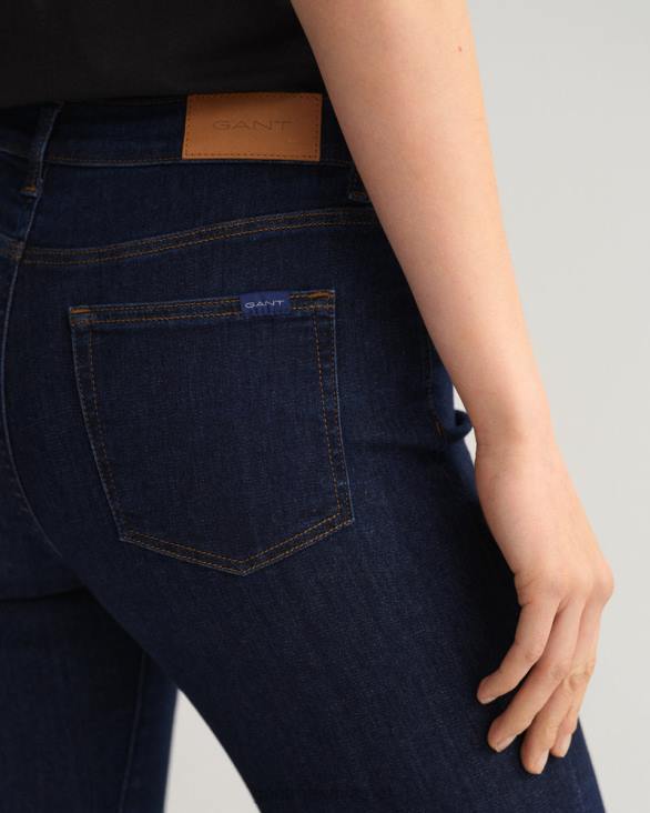 nella blugi skinny indigo travel 888T747 albastru inchis GANT femei
