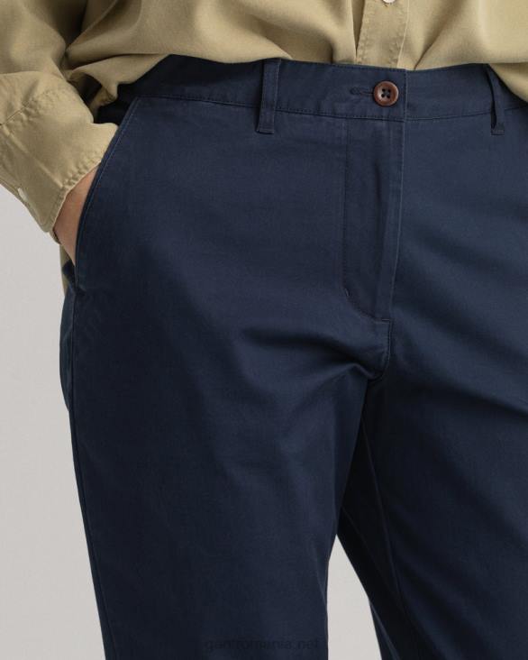 pantaloni chino clasici fryda slim fit 888T748 marin GANT femei