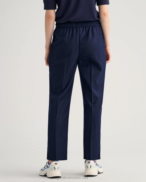 pantaloni conici cu tragere 888T744 albastru de seară GANT femei