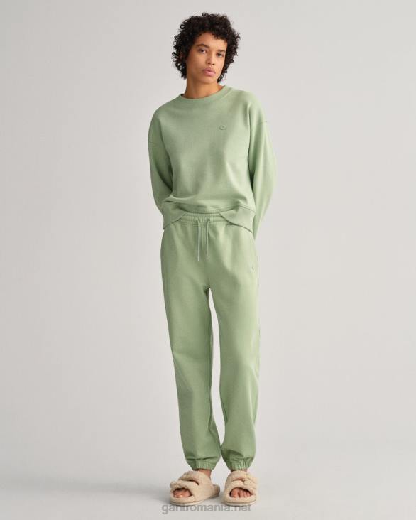 pantaloni de trening esențiali cu pictogramă relaxed fit 888T714 verde de eucalipt GANT femei
