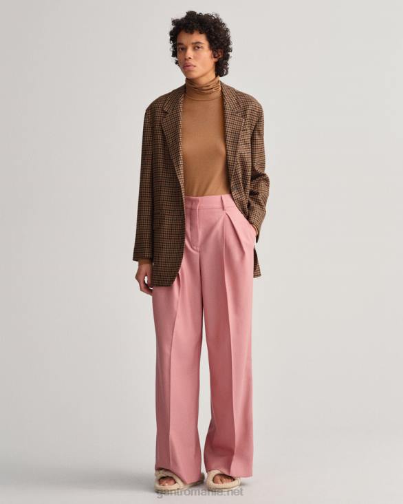 pulover cu mânecă lungă din jerseu pe gât 888T624 nucă prăjită GANT femei