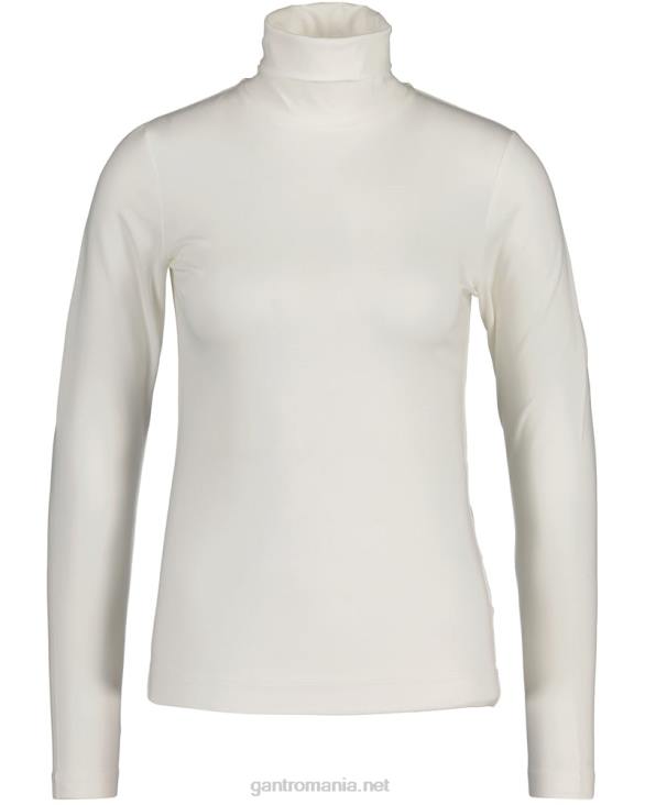 pulover cu mânecă lungă din jerseu pe gât 888T625 aproape alb GANT femei