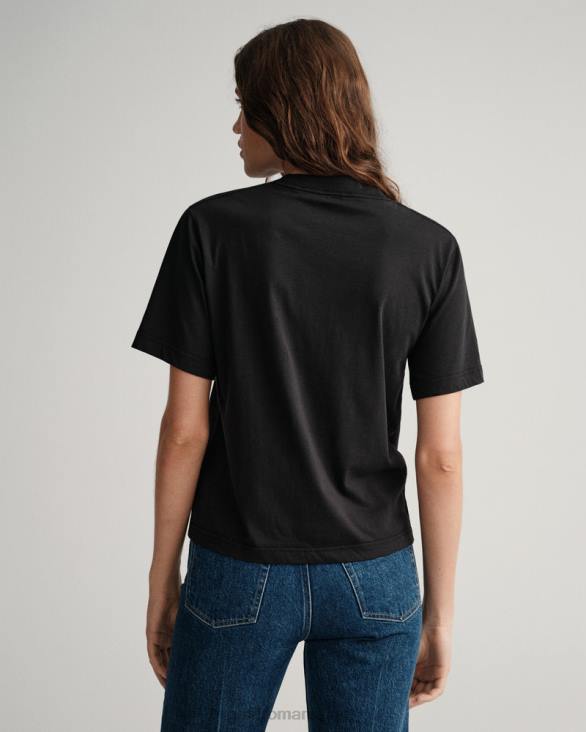 tricou icon g esențial 888T606 negru de abanos GANT femei