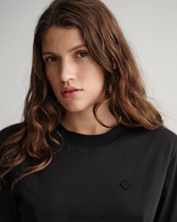 tricou icon g esențial 888T606 negru de abanos GANT femei