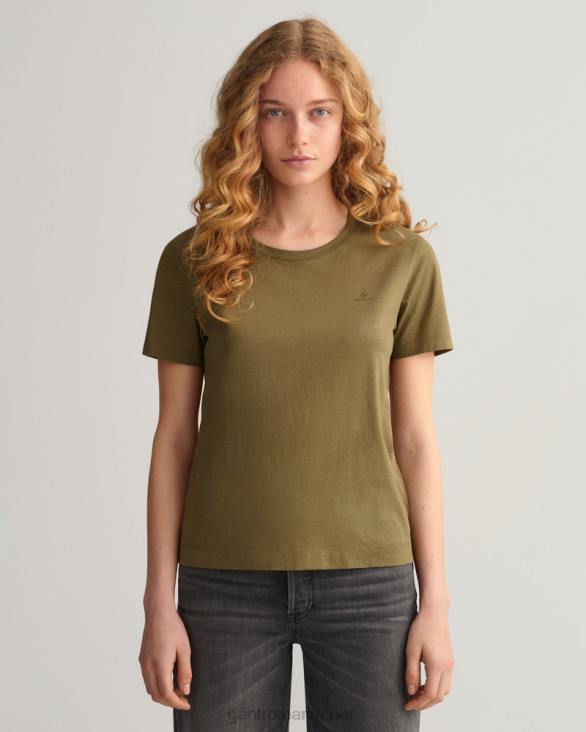 tricou original 888T628 verde de vânător GANT femei
