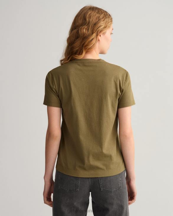 tricou original 888T628 verde de vânător GANT femei