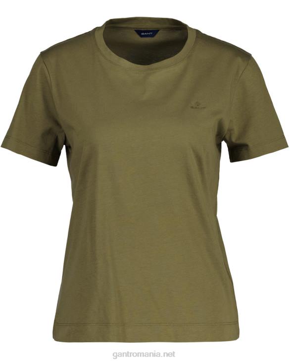 tricou original 888T628 verde de vânător GANT femei