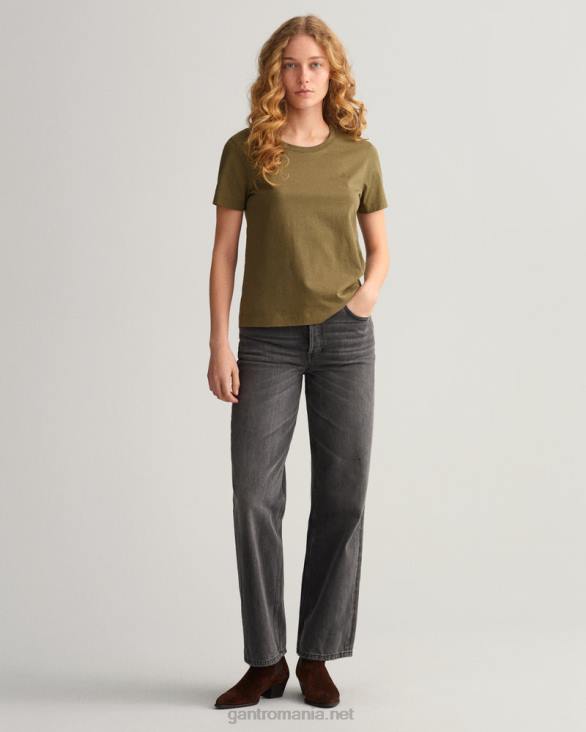 tricou original 888T628 verde de vânător GANT femei